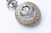 1 PC Antique Bronze Round Pocket Watch Necklace A978