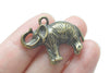 10 pcs of Antique Bronze Elephant Pendants Charms 21x30mm