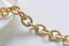16ft (5m) Gold Plated Aluminum Thick Oval Chain 11x15mm A8212