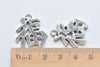 Antique Silver Chinese Character Fu Fortune/Goold Luck Charms 21x24mm
