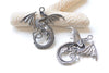 Antique Bronze/Silver/Gold/Gunmetal Flying Dragon Charms Pendants 43x47mm