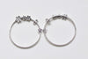 Antique Silver Round Chandelier Earring Pendants 45mm Set of 10 A8682