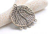 Chandelier Earring Antique Bronze Filigree Drops, Pendant Charms 32x37mm Set of 10