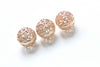 6 pcs Champagne Gold Plated Brass Filigree Ball Round Charms 12mm