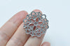 Antique Silver Snowflake Connectors Embellishments Charms 29mm Set of 10 A7577