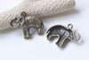 10 pcs of Antique Bronze Elephant Pendants Charms 21x30mm