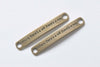 10 pcs of Antique Bronze Curved Bar Bracelet Connector Charms 7x44mm A275