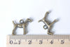 Antique Bronze/Silver Hound Dog Charms 16x18mm