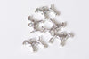 Antique Bronze/Silver Hound Dog Charms 16x18mm