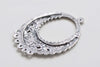 Antique Silver Fancy Chandelier Earring Drops Filigree Pendant Set of 6 A2756