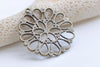 Antique Bronze Filigree Cut Out Flower Pendant Charms 32mm Set of 10 A7214