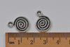 20 pcs of Antique Silver Filigree Round Coiled Spiral Charms 13x18mm A1535