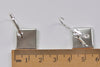 Silver Square Cabochon Earring Settings French Earwire Size 8mm/12mm/15mm
