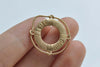6 pcs of Matte Gold Life Saving Life Ring Charms 22x24mm