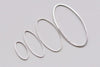 50 pcs Seamless Oval Rings Platinum White Gold Tone Gemetric Shapes