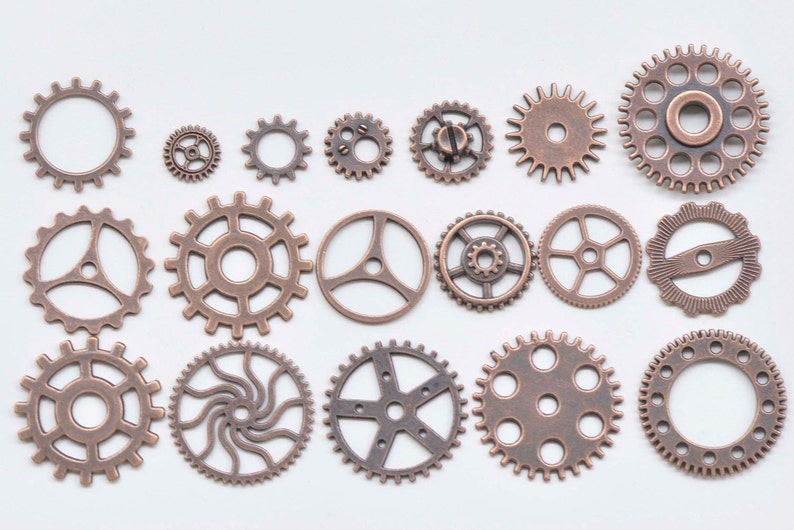 Bulk Gear Watch Movement Antique Copper Charms Mixed Style