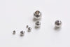 50 pcs Stainless Steel Seamless Round Loose Beads Smooth Spacer Beads 3mm-12mm