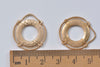6 pcs of Matte Gold Life Saving Life Ring Charms 22x24mm