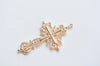 10 pcs Antique Bronze/Copper/Silver/Black/Gold Filigree Cross Pendants Charms 42x63mm