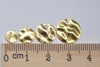100 pcs Raw Brass Textured Round Blank Disc Charms One/Two/Three Holes Version
