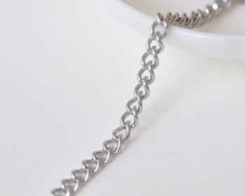 304 Stainless Steel Curb Chain Link Size 4mm