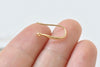 925 Sterling Silver Blank Earwire Earring Openable Loop Gold/Platinum Size 9x16mm