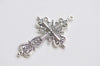 10 pcs Antique Bronze/Copper/Silver/Black/Gold Filigree Cross Pendants Charms 42x63mm