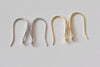 925 Sterling Silver Blank Earwire Earring Openable Loop Gold/Platinum Size 9x16mm
