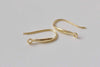 925 Sterling Silver Blank Earwire Earring Openable Loop Gold/Platinum Size 9x16mm
