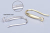 925 Sterling Silver Blank Earwire Earring Openable Loop Gold/Platinum Size 9x16mm