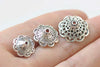 20 pcs Antique Silver Flower Spacer Bead Caps 14mm/16mm/18mm