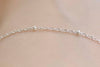 925 Sterling Silver Dainty Saturn Satellite Chain Textured Oval Link Chain
