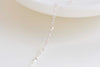925 Sterling Silver Dainty Saturn Satellite Chain Textured Oval Link Chain