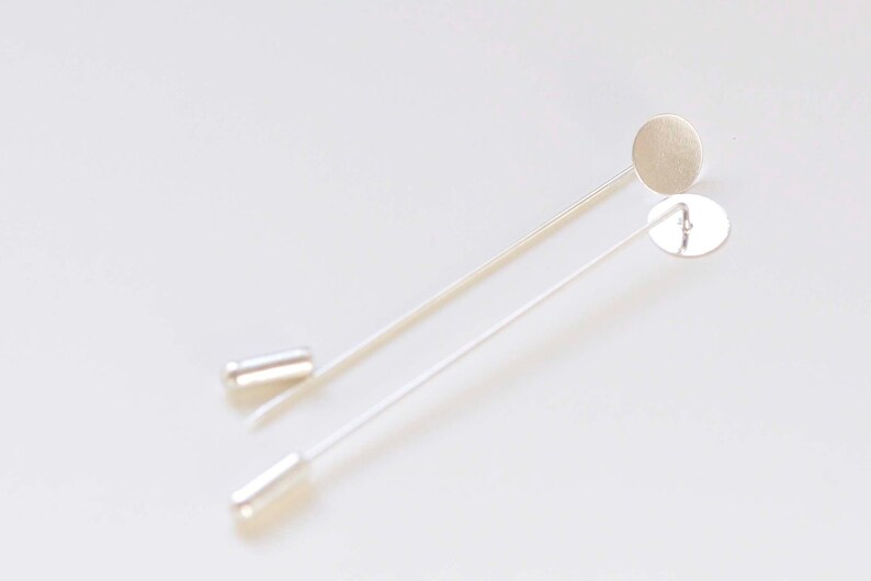 10 pcs Lapel Pin Stick Pin Clutch 65mm/93mm With 10mm Pad