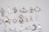 Antique Silver Galaxy Star Moon Sun Universe Themed Charms Mixed Styles Set of 50