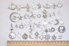 Antique Silver Galaxy Star Moon Sun Universe Themed Charms Mixed Styles Set of 50