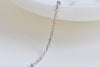 925 Sterling Silver Dainty Saturn Satellite Chain Textured Oval Link Chain