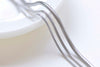 6.6ft (2m) of Stainless Steel Round Snake Cobra Chain 1.2mm/1.5mm/2.4mm/3.2mm