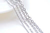 6.6ft (2m) of Stainless Steel Flat Oval Cable Link Chain Closed Soldered Links