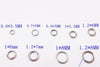 304 Stainless Steel Open Unsoldered Jump Rings Various Sizes Available Set of 50