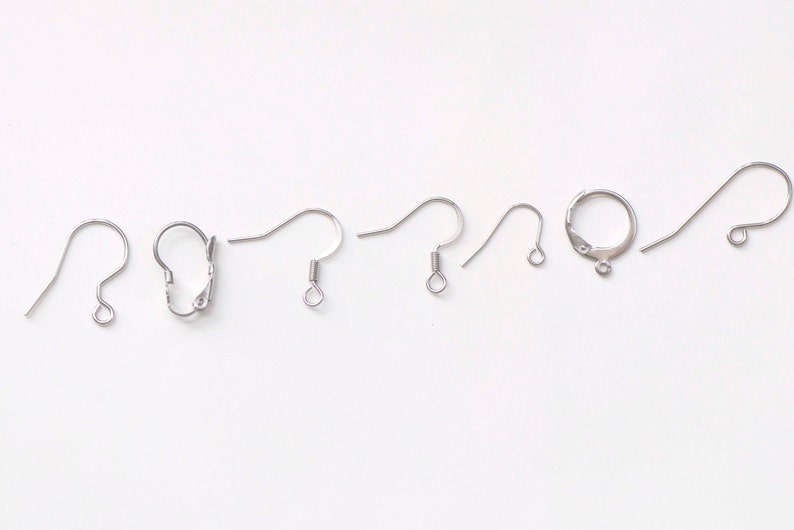 Stainless Leverback Earwire Kidney Earring Findings Supplies
