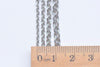 6.6ft (2m) of Stainless Steel Flat Oval Cable Link Chain Closed Soldered Links