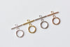 2 Sets 925 Sterling Silver Toggle Clasps Silver/Platinum/Gold/Rose Gold