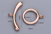 2 Sets 925 Sterling Silver Toggle Clasps Silver/Platinum/Gold/Rose Gold
