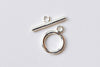 2 Sets 925 Sterling Silver Toggle Clasps Silver/Platinum/Gold/Rose Gold