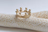 Light Gold Crown Ring Small Charms Pendants 6x17mm Set of 10 A2569