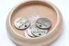Antique Bronze Believe In Love Round Charms 20mm Set of 10