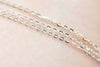 Polished 925 Sterling Silver Sparkle Flat Oval Chain 1mm/1.2mm/1.45mm/1.6mm
