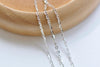 Polished 925 Sterling Silver Sparkle Flat Oval Chain 1mm/1.2mm/1.45mm/1.6mm