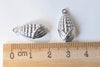 Stainless Steel 3D Charms Pendants Heart Leaf Shrimp Scallop Corn
